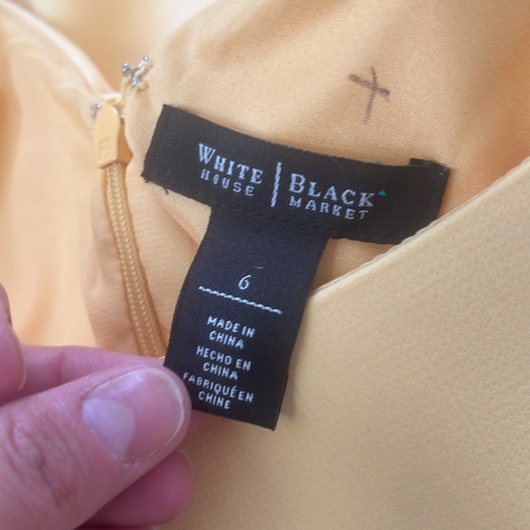 White House Black Market Yellow Mini Dress - Picture 8 of 8